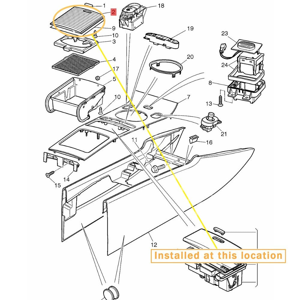 Plywood storage box cover for Bentley GT Flying Spur - Equipment Manufacturer: 3W0857717A