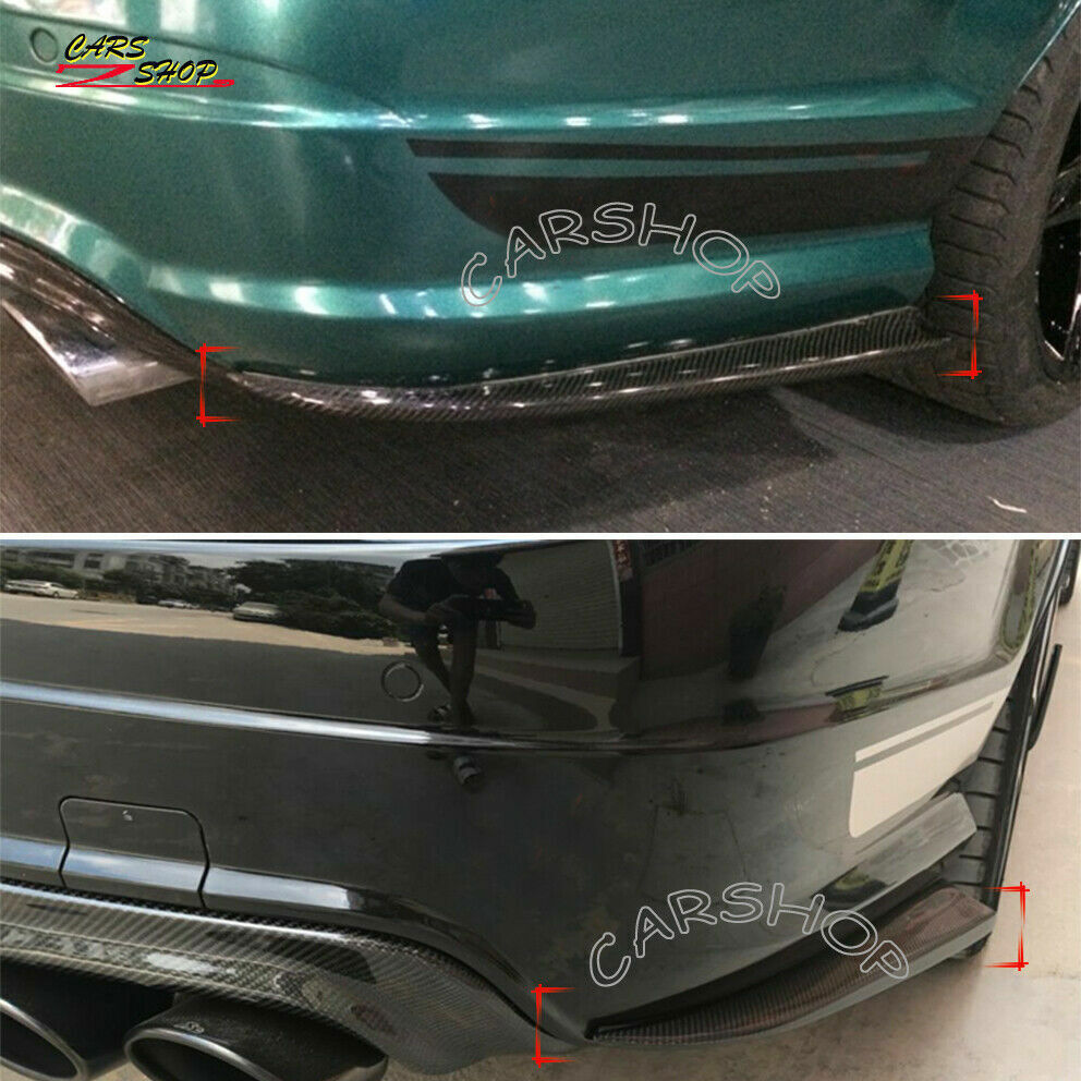 for BENZ W204 C350 C63 AMG 2012-14 Real Carbon Fiber Rear Bumper Splitter Skirt