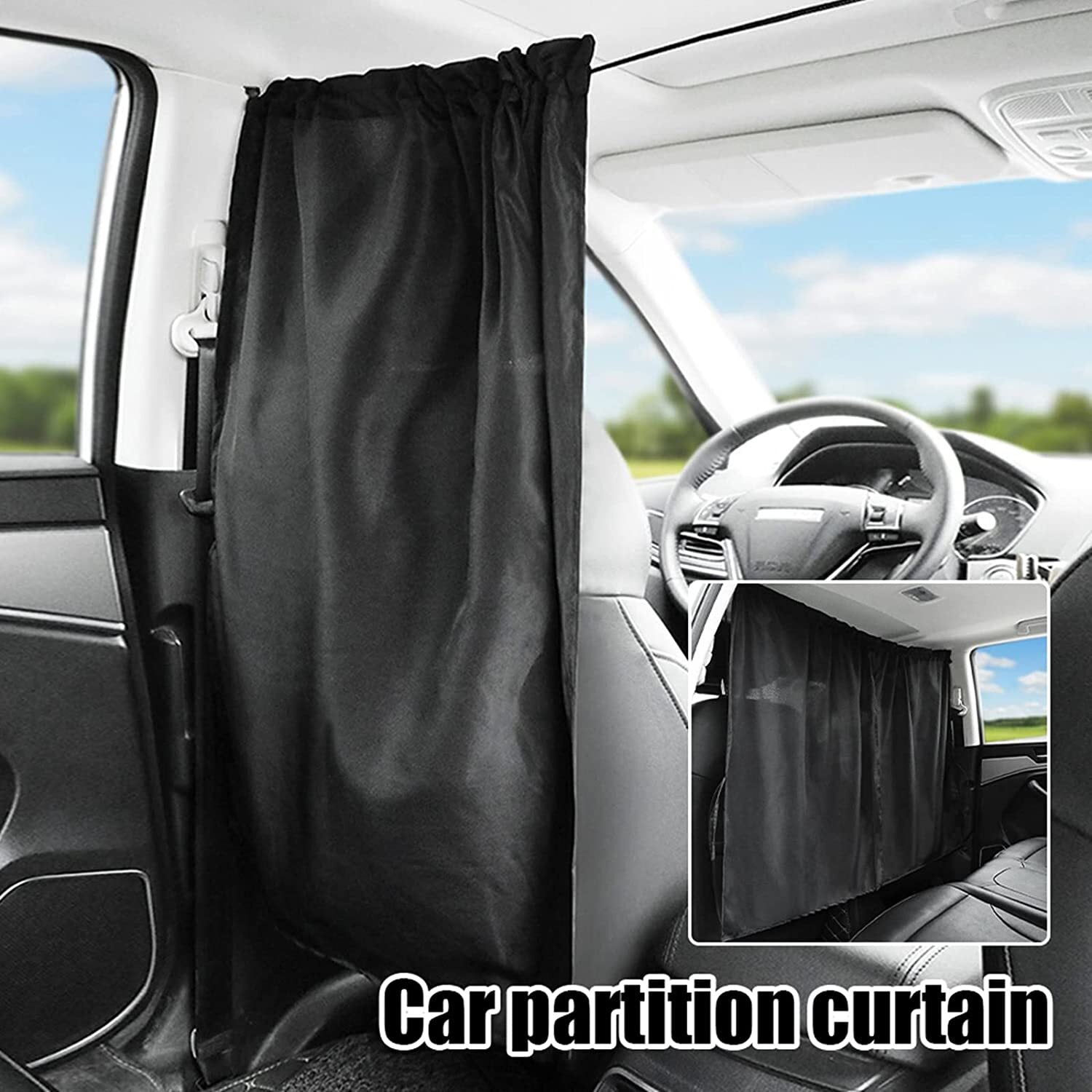 2x for Ram 1500 Accessory Car Divider Privacy Curtain Partition Window Sun Shade