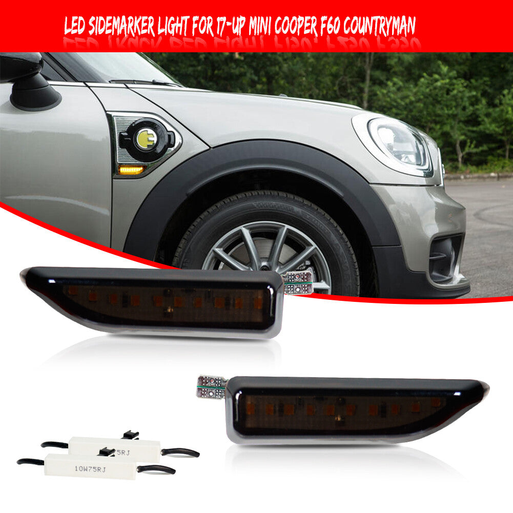 Amber LED front marker indicator lights are suitable for 2017 and later for Mini Cooper Countryman models.