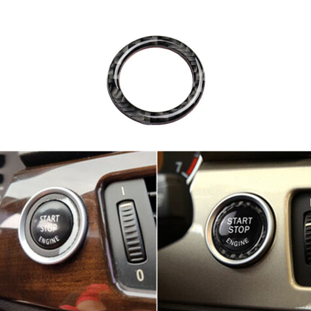 Engine start button trim ring for BMW 3 Series E90 E92 2009-2012 black