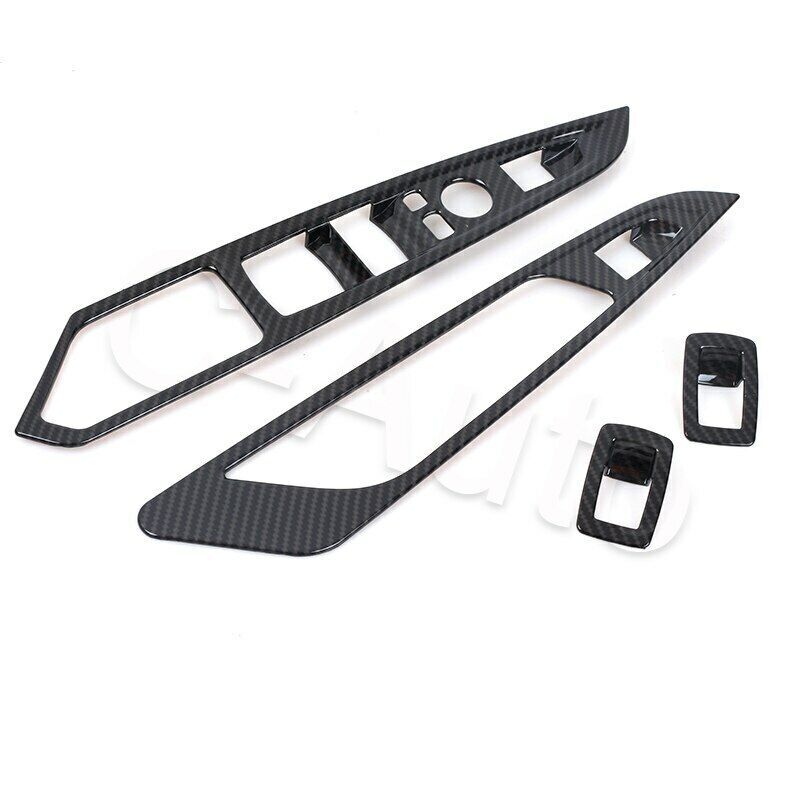 for BMW X5 F15 2014-18 4pcs Carbon Fiber Window Button Armrest Switch Cover Trim