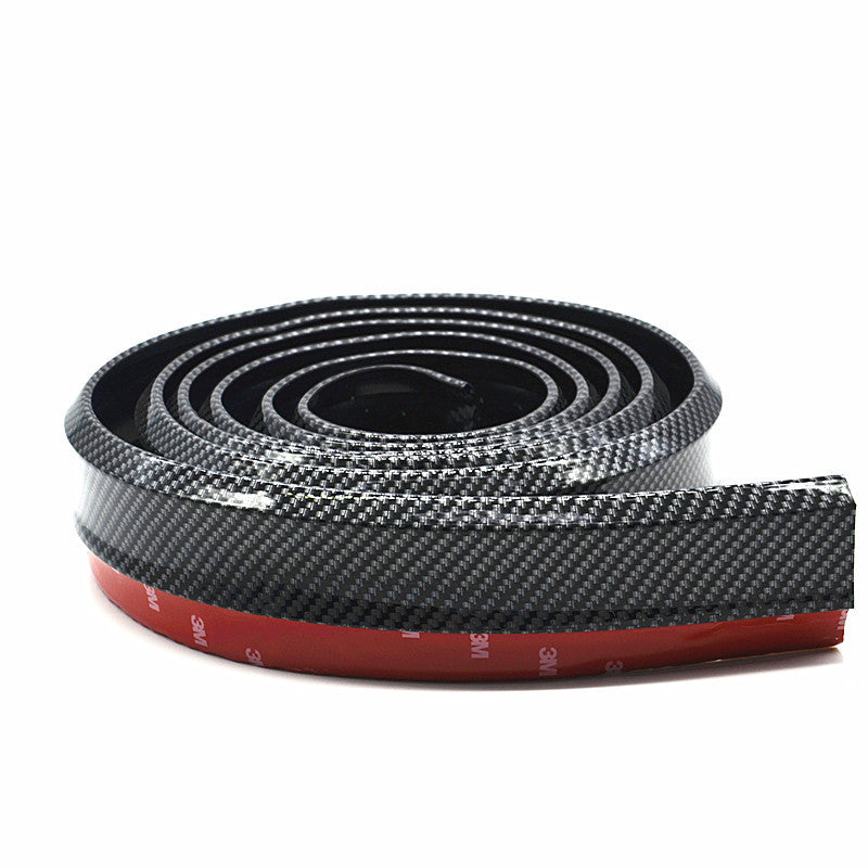 Car Rubber Carbon Fiber Front Bumper Lip Skirt Spoiler Protector Chin Guard Pad