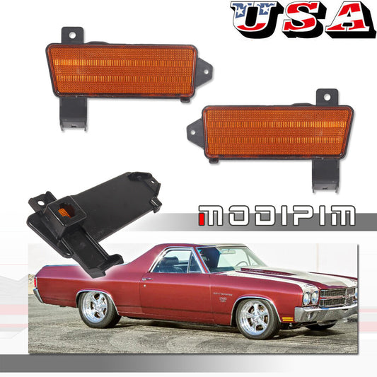 Amber marker light lens for front lower fenders on 1970 for Chevrolet Chevelle El Camino