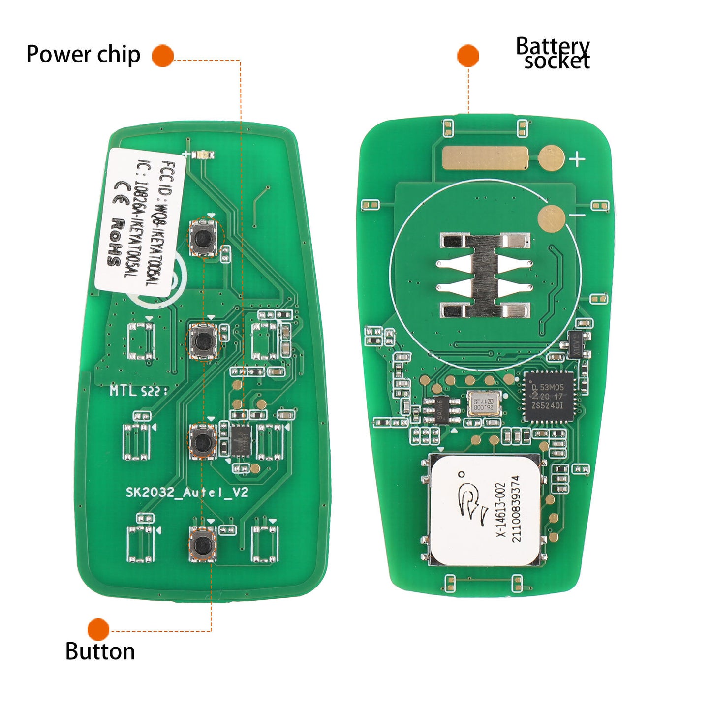 MAXIIM IKEY for Smart Key Standard Style IKEYAT004EL 4 Buttons Independent