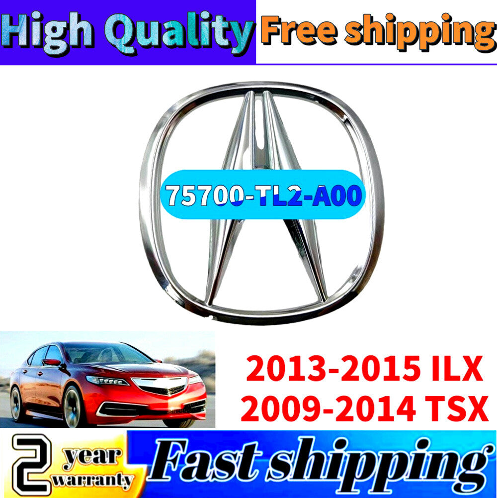 new Front Grill badge Sedan badge 75700-TL2-A00, compatible with 2009-2014 for Acura TSX.
