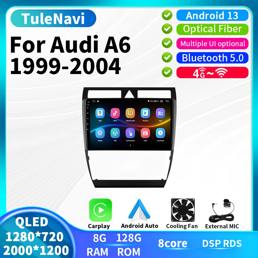 for Audi A6 C5 S6 RS6 1999-2004 Auto Stereo Multimedia Car Radio GPS Navi Player