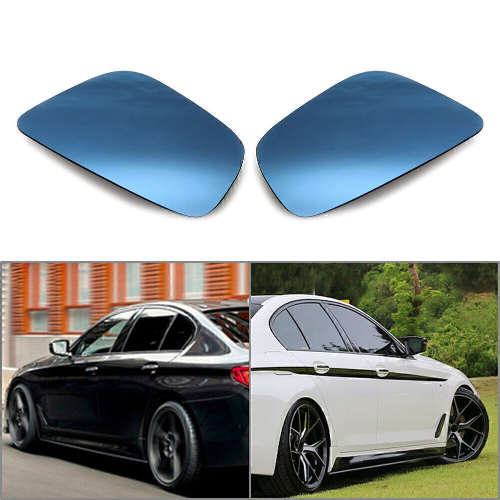 for BMW 5Series G30 G31 2016+ Wing Mirror Glass Aspherical Heated Blue Tinted