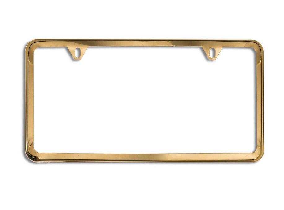 1 piece car license plate frame cover cap rear boot trunk gold for Mitsubishi