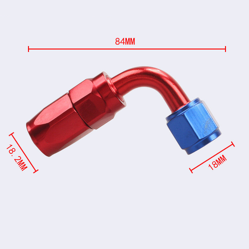 1Pc 90¡ã 90Degree Swivel Hose Line End Fitting Adapter AN6 6AN Fuel Oil Red