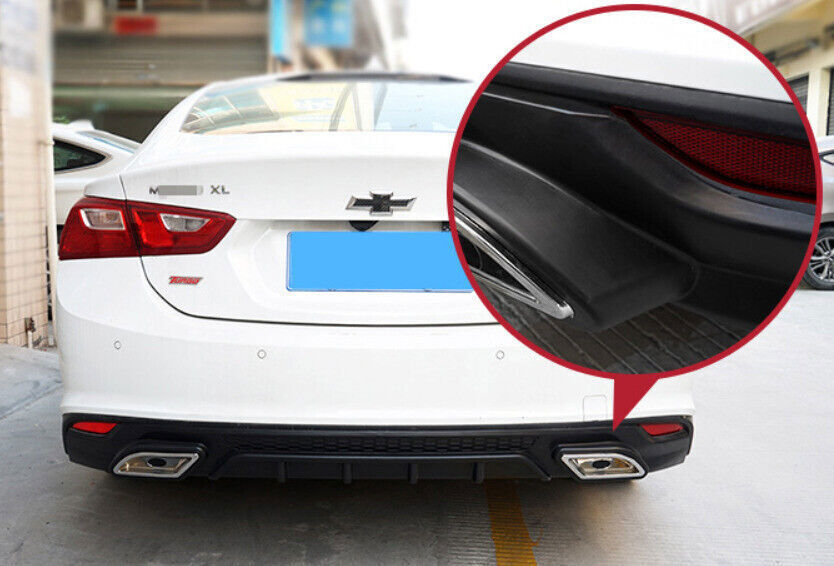 1X Rear Bumper Diffuser Lip Spoiler Refit Matte Black for Chevrolet Malibu 16-18