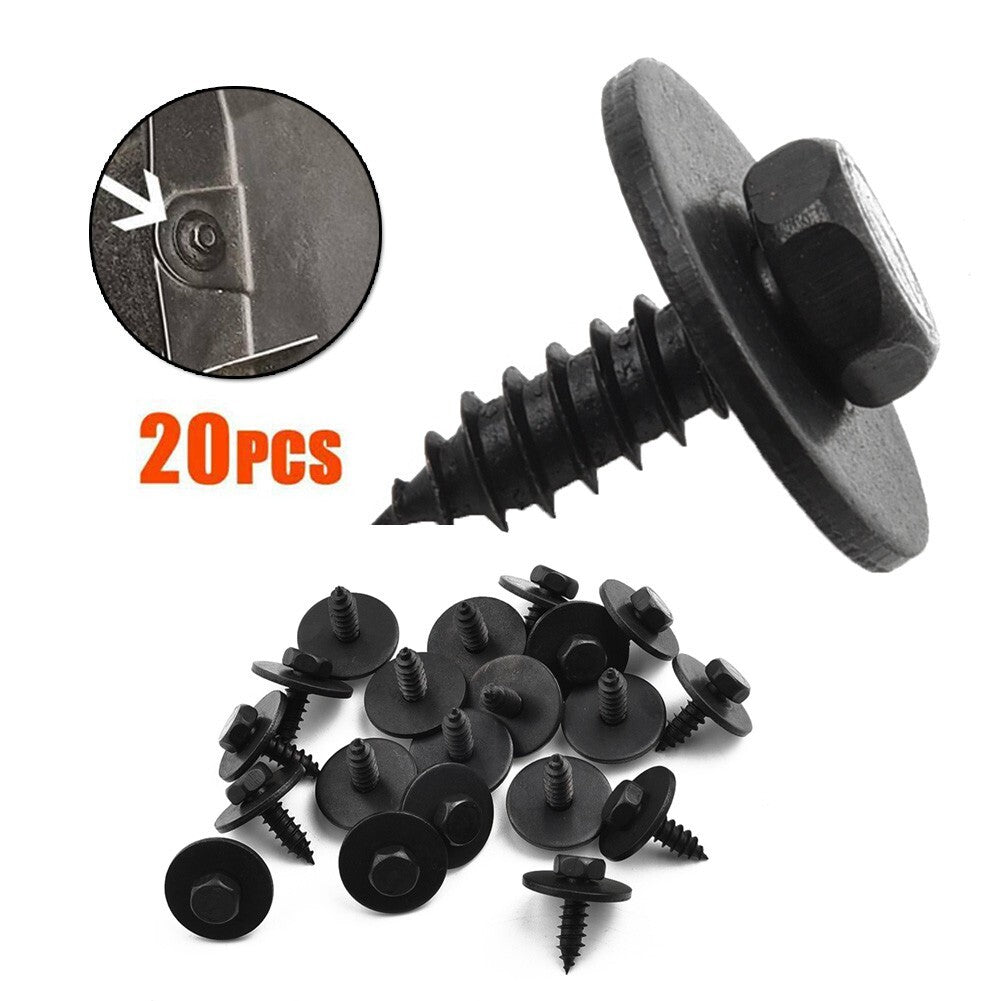 20 Bumper Fender Splash Cover Rivet Clip Bolt Screw Threads Applicable to 0714712916