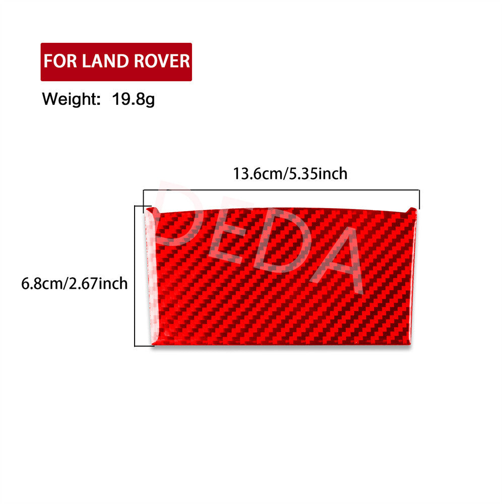 Red Carbon Console Storage Box Rear Cover for Land Rover Discovery Sport 2015-19