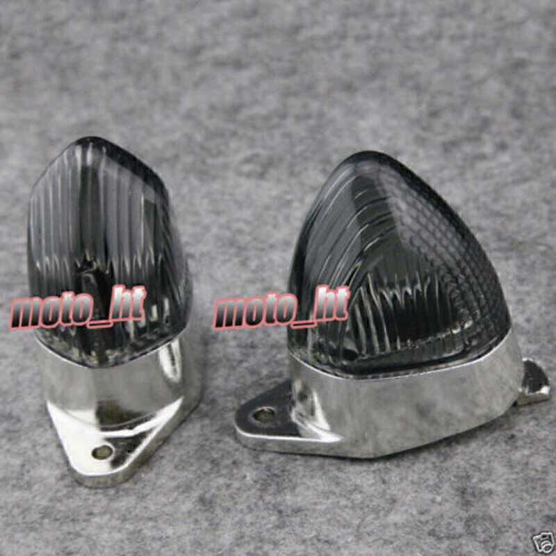 Smoke Rear Turn Signals Light Indicators Lens Fit for Kawasaki ZX6R ZX10R 2004-06