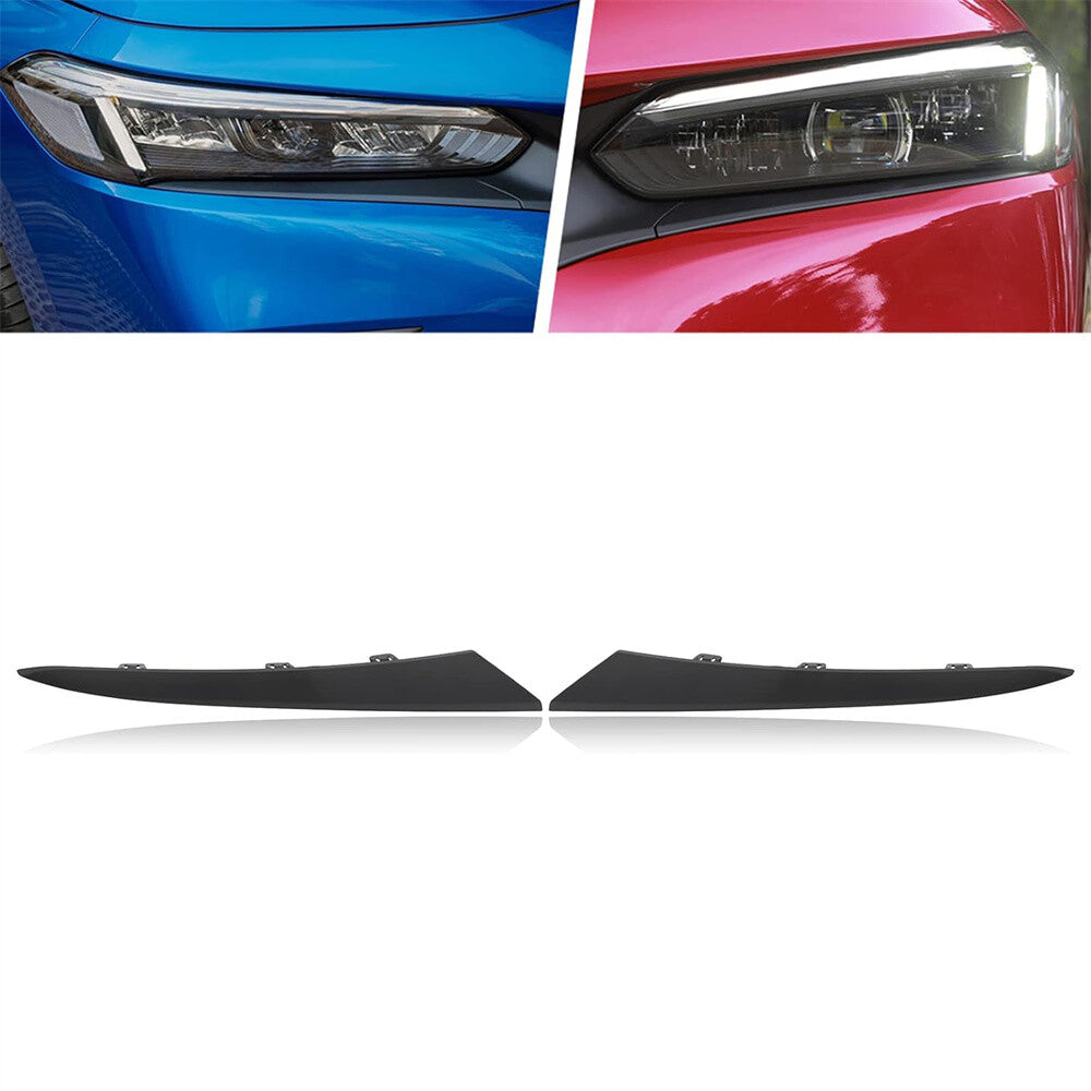 Front Headlight Eyelid Molding Trim Strip Left  Right for Honda for Civic 2022 2023