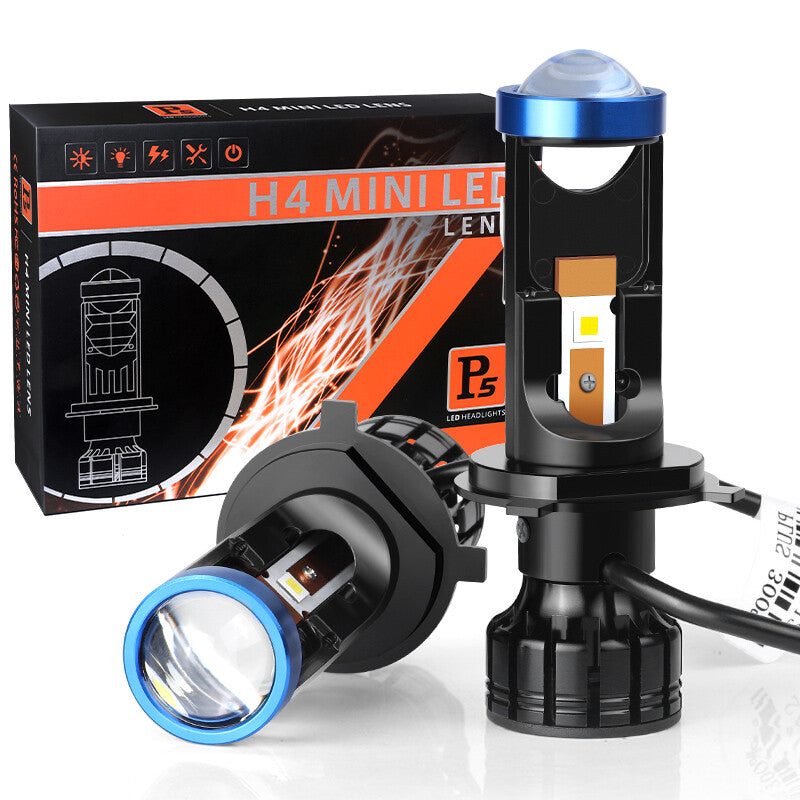 2X Car H4 9003 Bi-LED for Mini Projector Lens Bulb Headlight Kit Hi/Lo Retrofit LHD