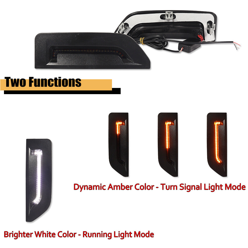 Two LED side marker lights and turn signals suitable for Ford for Mustang Sport 2021-2024