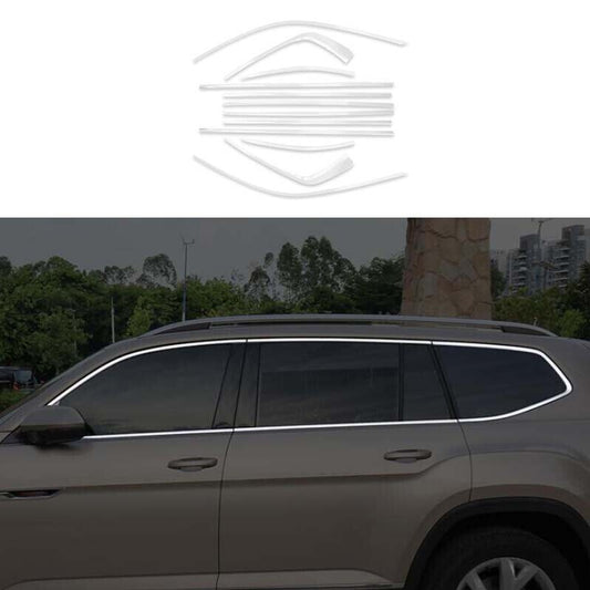 for Volkswagen Atlas 2018-21 Steel Trim Decoration Strips Chrome Window Molding