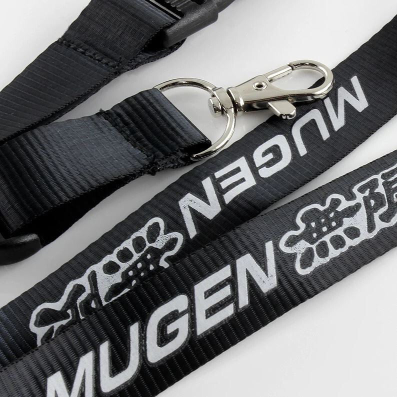 Black Mugen car keychain/key ring/badge/neck strap for Honda for Acura