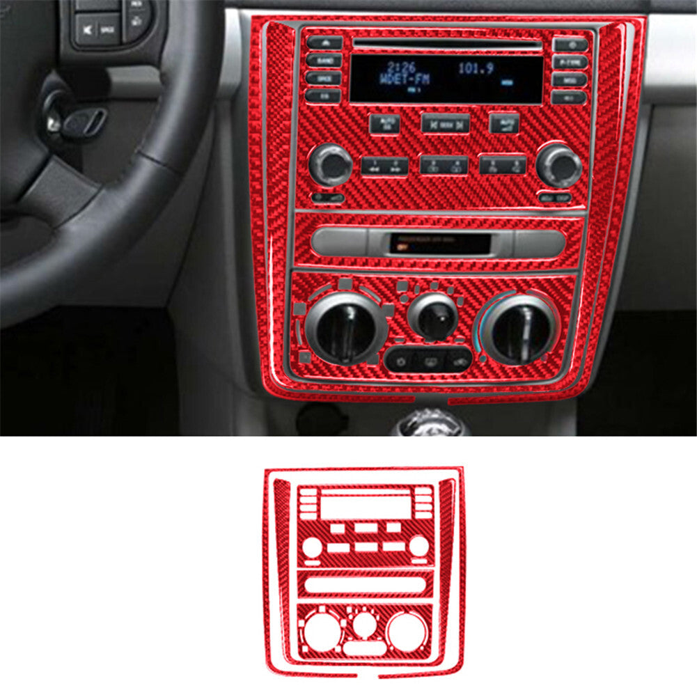 Red Carbon Fiber Center Control Trim Cover Type-A for Chevrolet COBALT 2005-2010