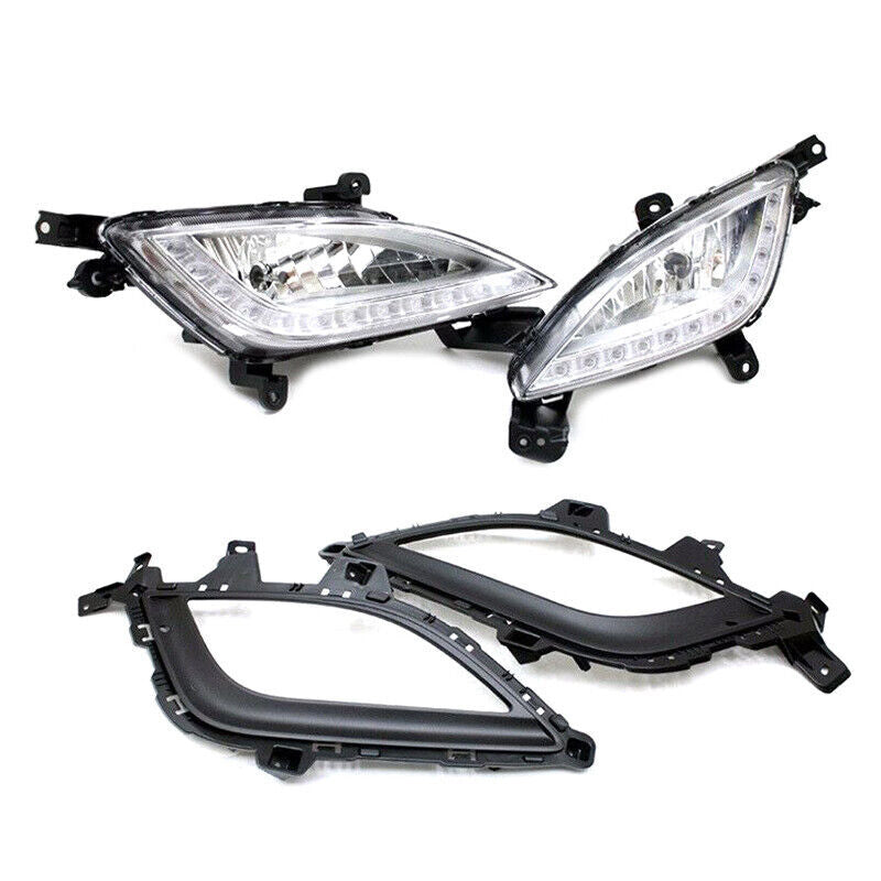 Pair of front bumper fog light covers for Hyundai for Elantra GT i30 2012 - 2016