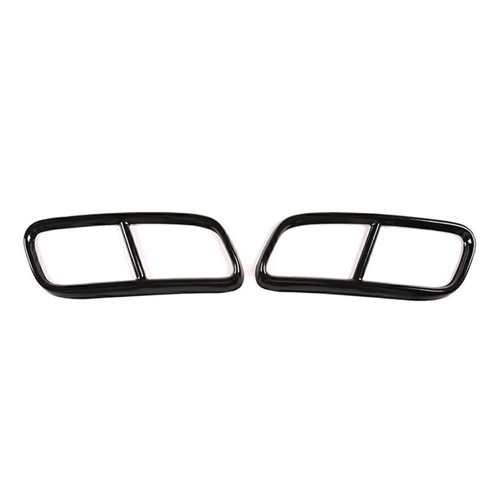 for Audi Q7 2016-2019 Stainless Steel Rear Exhaust Muffler Tail Pipe Cover Trim