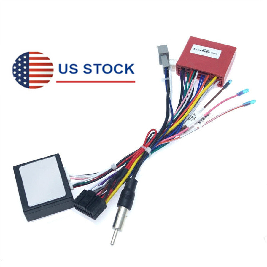 16 Pin Car Stereo Radio Power Wiring Harness w/Canbus Box for Mazda 3 5 6 8 CX-7