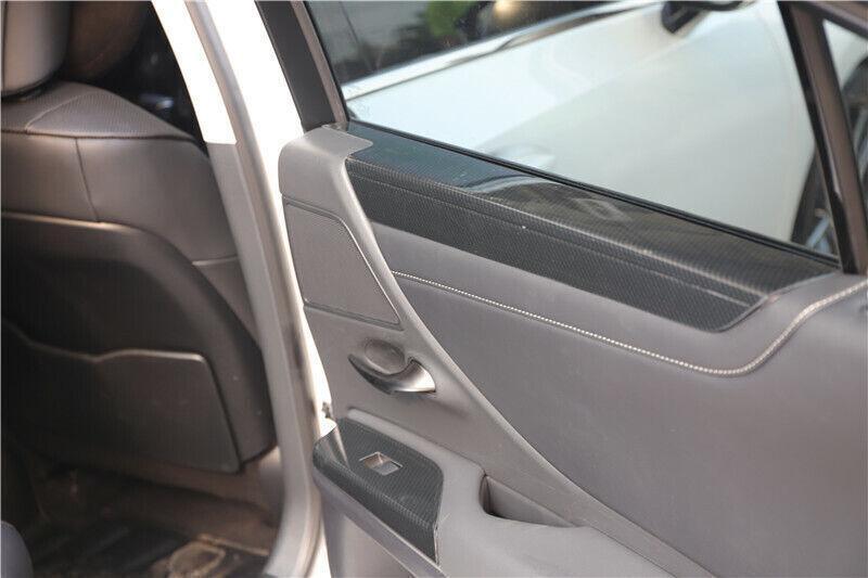Carbon Fiber Inner Door Panel Strip Trim 4pcs for Lexus ES250 300h 350 2019-2023