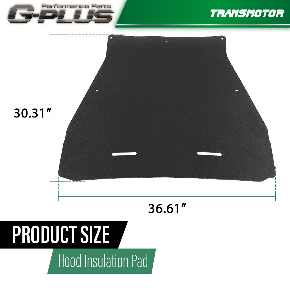 Fits 2006-2012 for Ford Ranger range hood insulation pad 1/2 inch with clip, black.