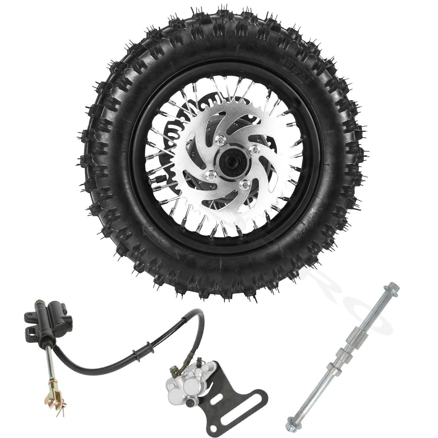 10-inch rear wheel, 3.00-10 tire, rim, disc brake, for Yamaha TTR50 Apollo Toto-Moto Bike