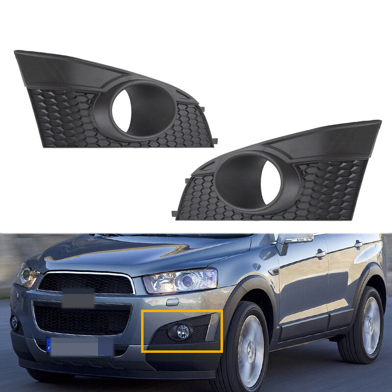 Pair Front Bumper FogLamp Grill Panel Cover for Chevrolet Captiva 2012-2014