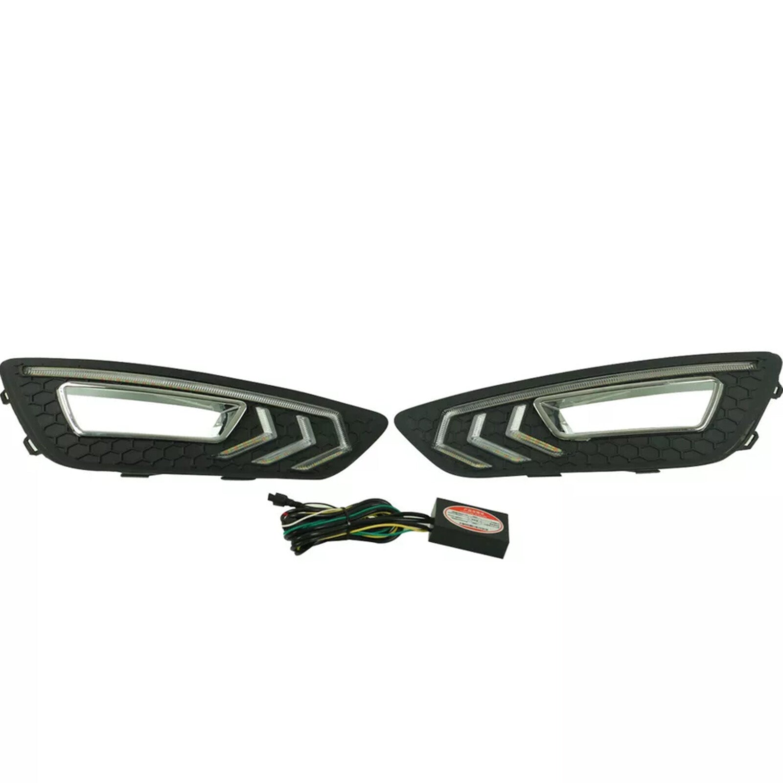 DRL for Ford Focus 2015 2016 LED Daytime Driving Running Light Fog Lamp W/ Turn