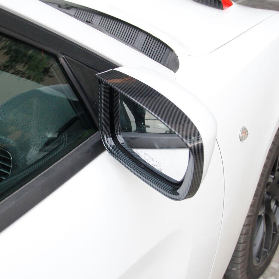 For 2015-2023 for Dodge Charger Carbon Fiber Rearview Mirror Rain Eyebrow Cover Trim