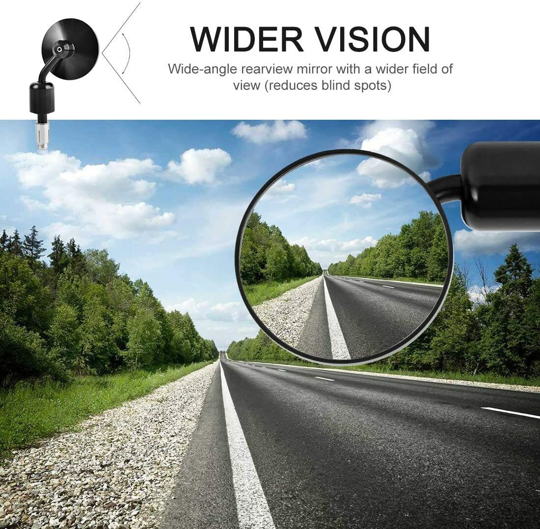 Motorcycle Handlebar Rearview Side Standard 7/8 Hollow Mirror Fit Honde for Yamaha