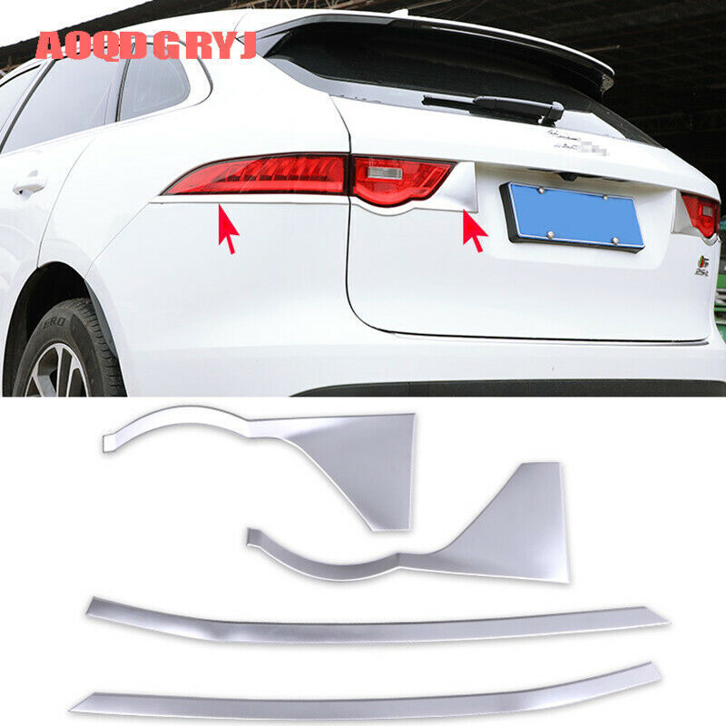 for Jaguar F-PACE 2016-2020 Chrome Rear Tail Light Lamp Eyebrow Cover Strip Trim