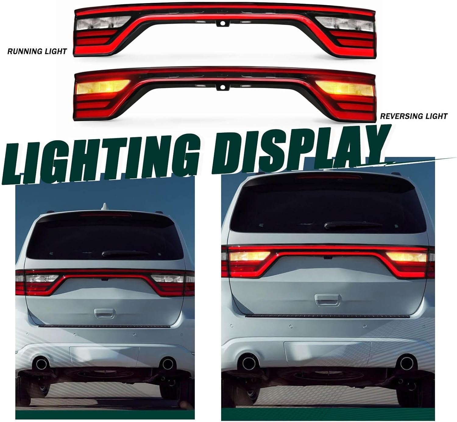 Taillight Lamps W/ Camera Hole For 2014-2022 for Dodge Durango Liftgate 68453659AA