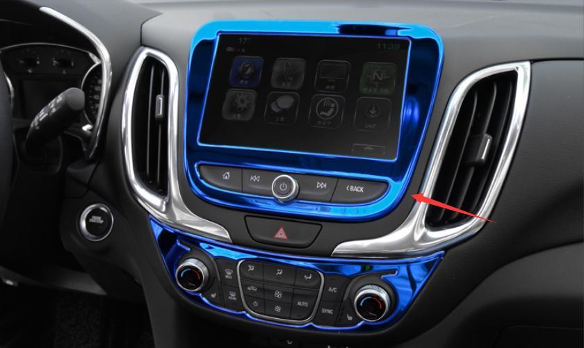 for Chevrolet Equinox 2018-23 Blue Steel Middle Console Navigation Panel Trim 1X