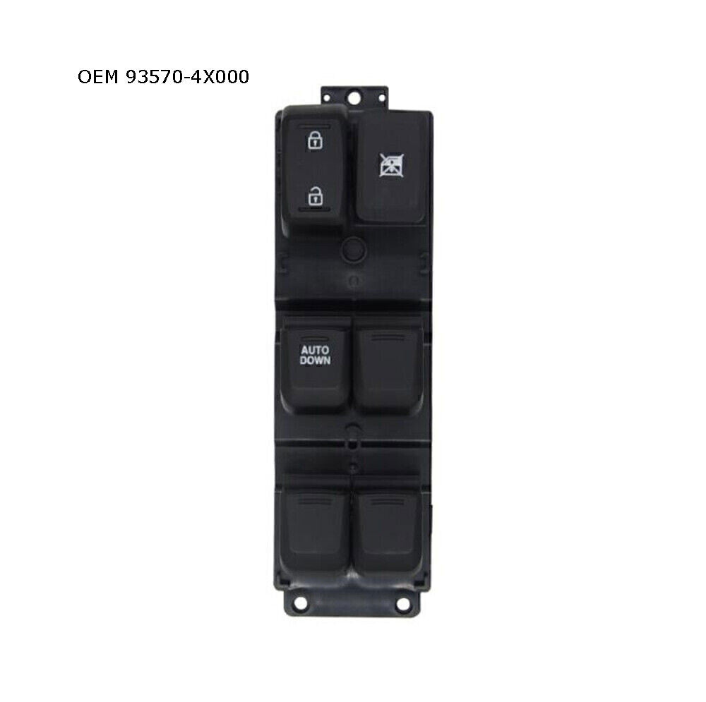 For 2011-2017 2012 93570-4X000 for Kia K2 Power Window Switch Button Cover Kit Black
