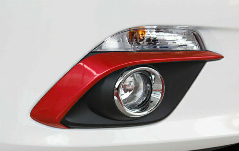 for Mazda 3 Axela 2014-2016 Bright Red Front Fog Light Cover Trims Eyebrow Decor