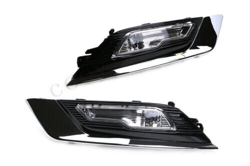 A pair of front LED fog lights with bezel wiring for Ford Fusion 2017-2018
