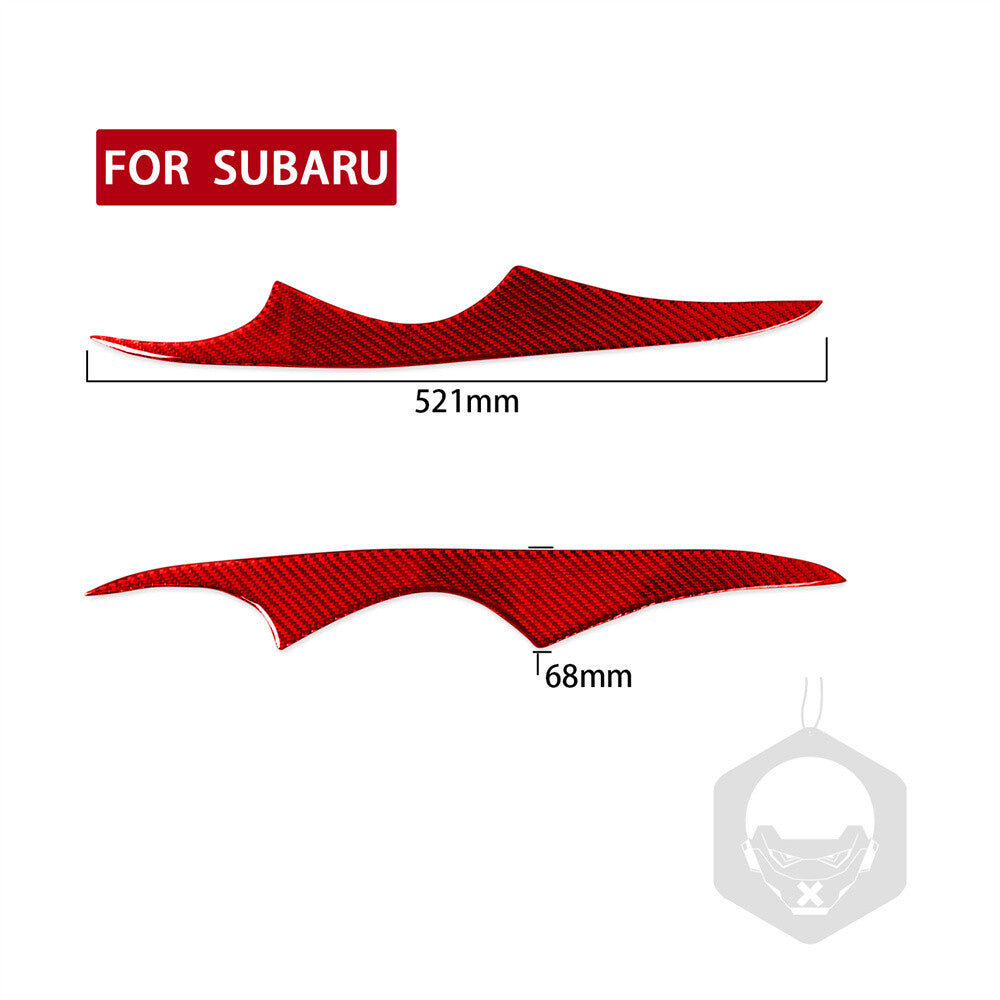 Red Carbon Fiber Front Headlight Eyelids Eyebrow Cover for Subaru Legacy 2006-08