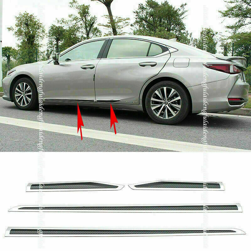 4P for Lexus ES350/300H 2019-2022 Carbon Fiber Door Guard Body Side Strip Trim