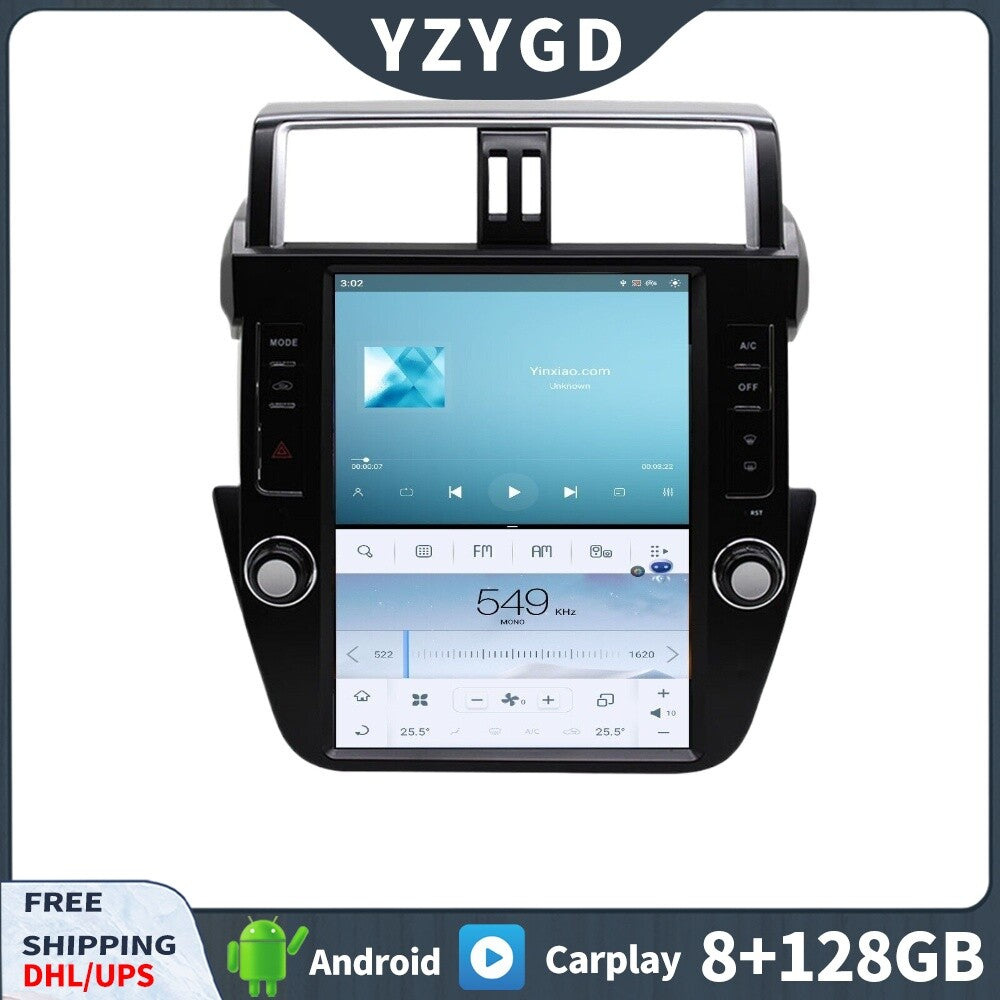 for Toyota for Land Cruiser Prado 150 2014-2017 128GB Android Car Radio Stereo 2Din