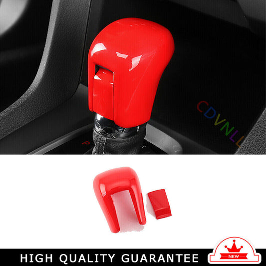 Gear Shift Knob Head Cover Trim 1 Fit for Honda for Civic 10th 2016-2021 Bright Red