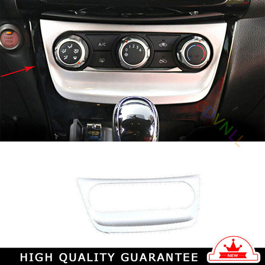 Central Console AC Button Cover Decor for Nissan Sentra Sylphy 2013-2019 Silver