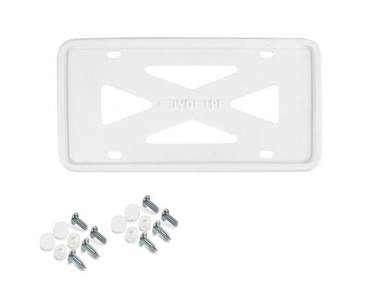 1 piece of white silicone car license plate frame cover for trunk suitable for Volvo