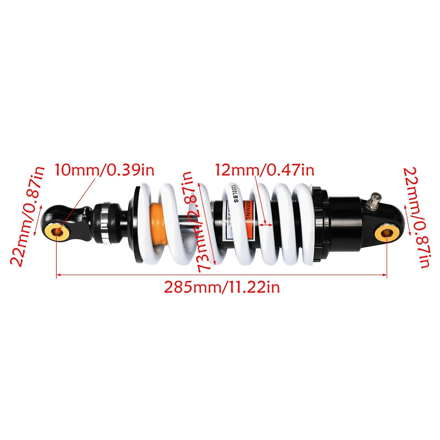 280mm 11-inch rear shock absorber for KLX 110 SSR 150cc 125cc Apollo Dirt Pit Bike Cross-Country Racing