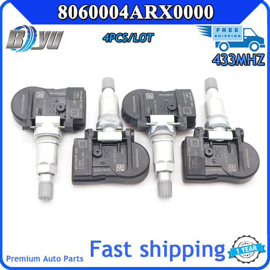 4pcs TPMS 8060004ARX0000 Tire Pressure Sensors For Trumpchi GM6 2018-2019 433Mhz