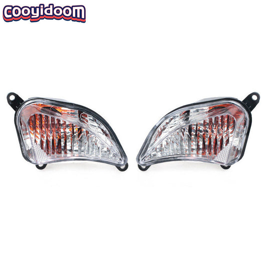 Pair For 2013-2014 for Toyota for Avalon Front bumper Turn Signal Light Plastic Lens