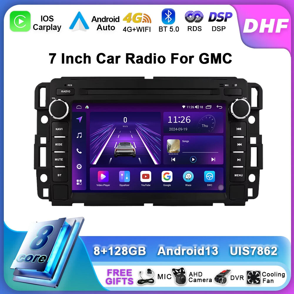 for GMC for Chevrolet Silverado Android Auto Car Radio CarPlay Multimedia Player GPS